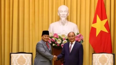 Momen Hangat Pertemuan Prabowo Dengan Presiden Vietnam