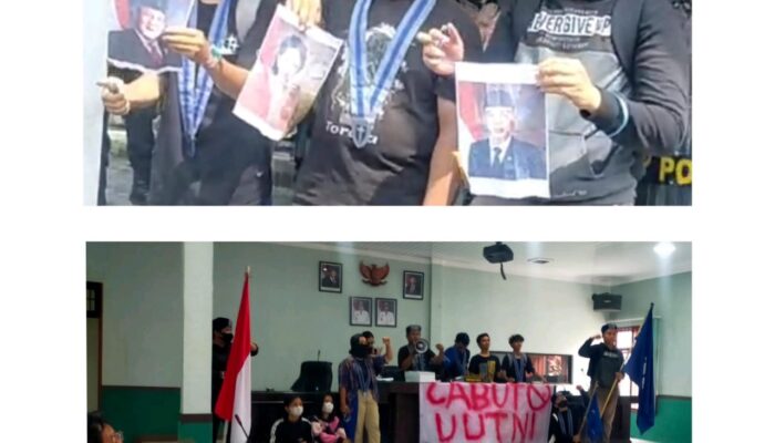 Aksi Unras Tolak UU TNI, GMKI Pematangsiantar-Simalungun Bakar Foto Presiden, Ketua DPR-RI dan Sufmi Dasco