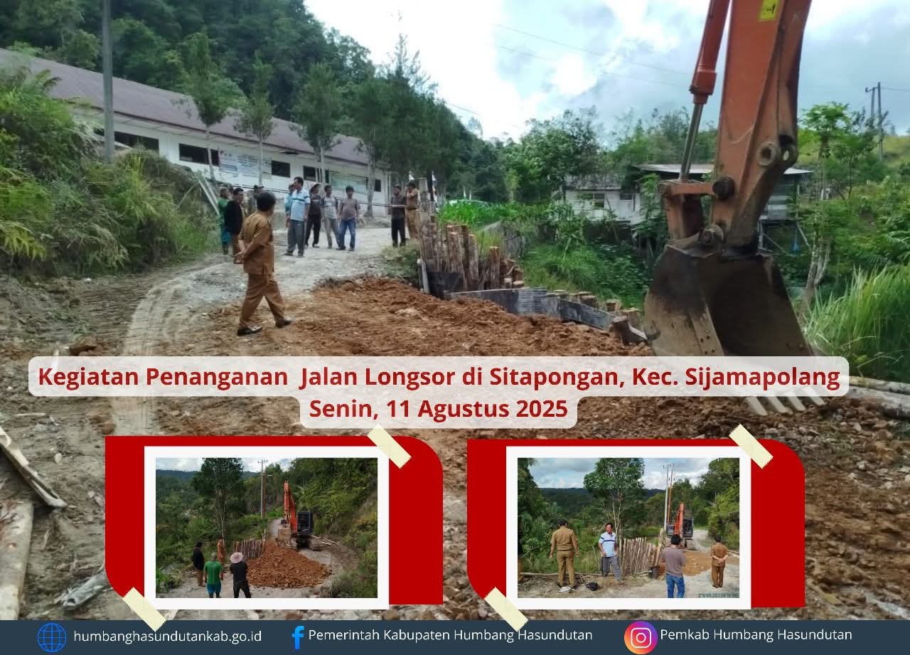 Perbaikan Jalan Longsor di Sitapongan Libatkan Pemkab, Masyarakat dan Perusahaan PLTMH