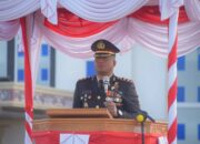 Kapolres Humbahas Irup Upacara Penurunan Bendera HUT ke-80 RI