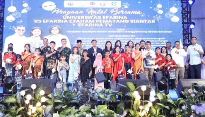 Bupati Simalungun Hadiri Perayaan Natal Bersama Universitas Efarina: Berjalan Bersama Dalam Belarasa, Menggendong Beban Sesama