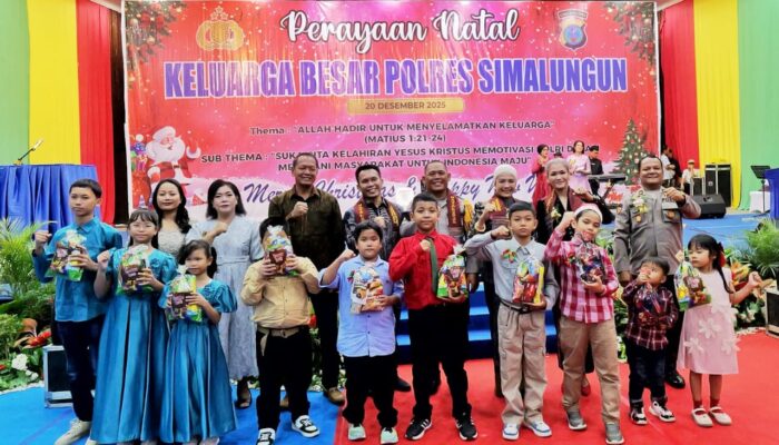 Wakil Bupati Simalungun Hadiri Perayaan Natal Keluarga Besar Polres Simalungun